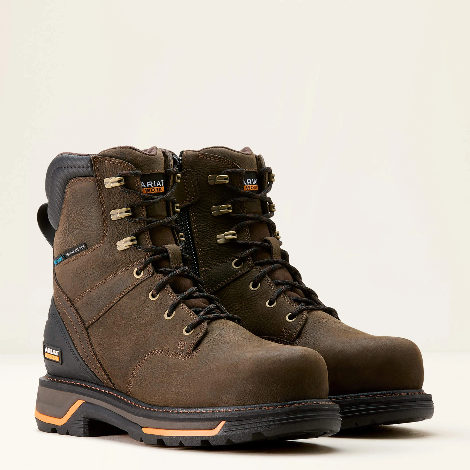 Ariat Big Rig 8: De onverwoestbare waterproof werkschoen voor mannen, klaar voor elke klus! Koffiebruin, perfecte maat.